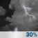 Tuesday Night: A chance of showers and thunderstorms before 5am. Mostly cloudy, with a low around 68. West wind 0 to 5 mph. Chance of precipitation is 30%. Tuesday Night: Chance Showers And Thunderstorms